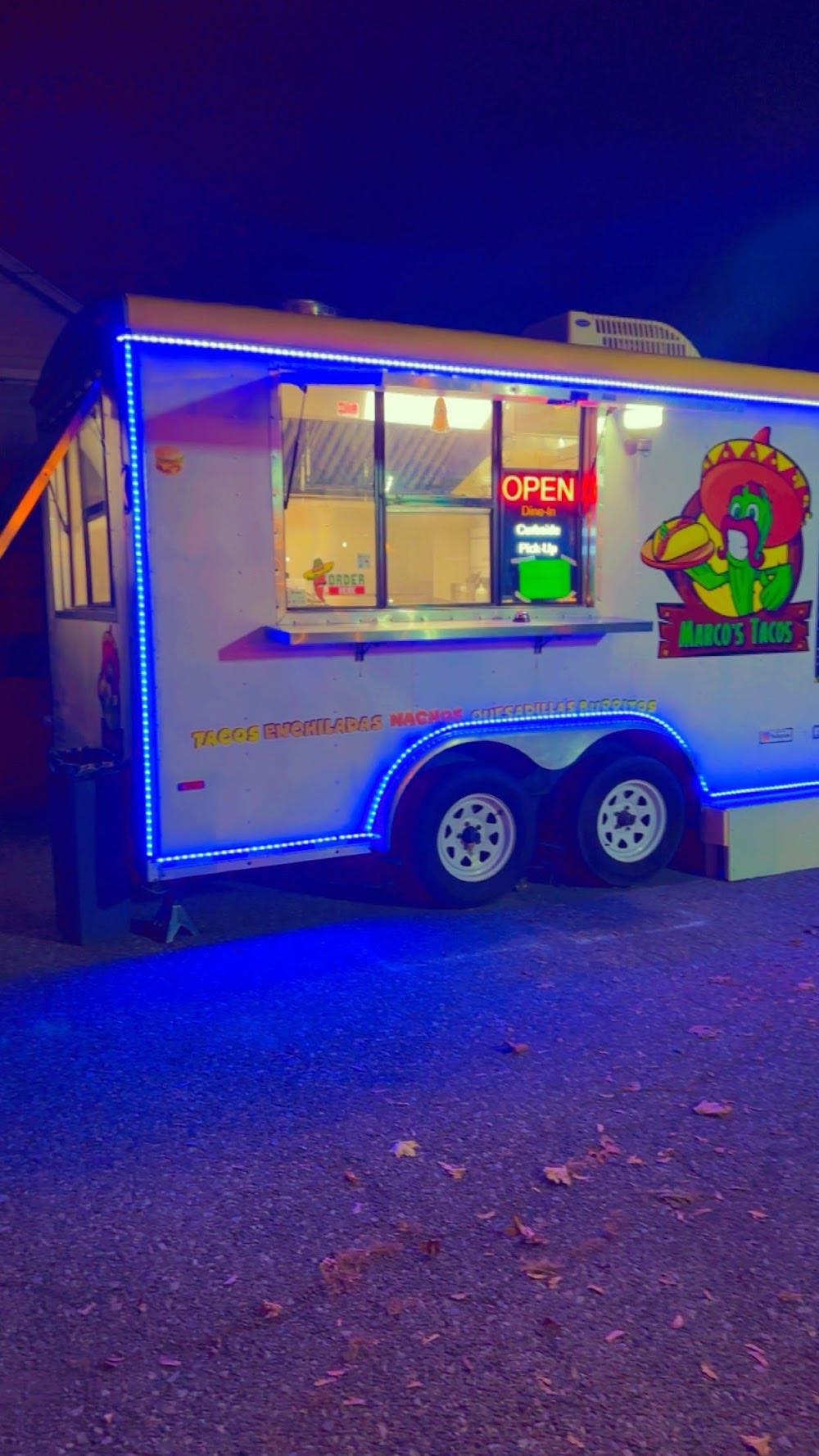 The Marco's Tacos food truck on a sunny weekend in Imperial, MO
